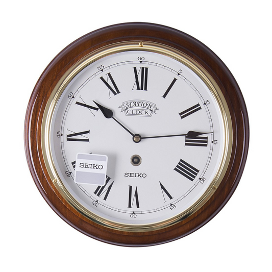 Alder Wood Clock With Roman Numerals QXA143BN