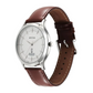 Titan Karishma Quartz Analog Silver Dial Leather Strap Watch for Men 1825SL15