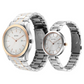 Titan Bandhan White Dial Analog with Date Stainless Steel Strap Watch for Couple 16272480KM01