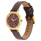 Titan Karishma Brown Dial Leather Strap Watch for Women 2678YL02