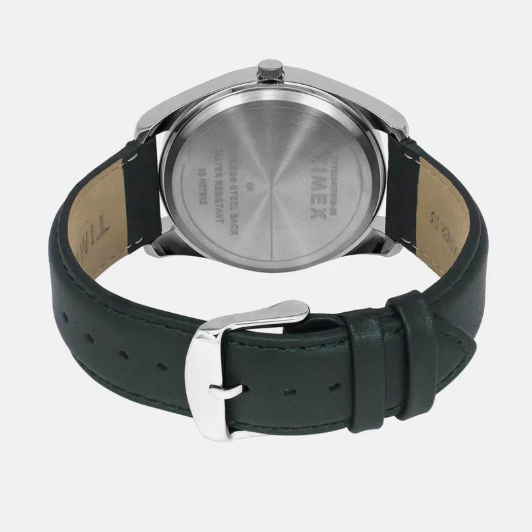 E Class Male Silver Analog Leather Watch TWTG10407