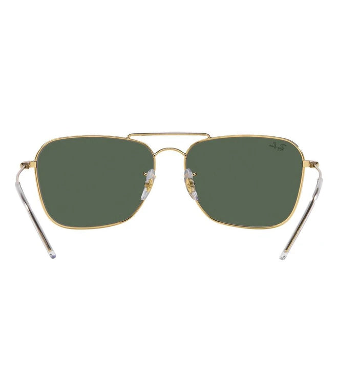 RAY-BAN Reverse Collection Arista  Gold Frame Green Lens Square Sunglasses 0RBR0102S001 VR58 / 0RB0102S001/VR58