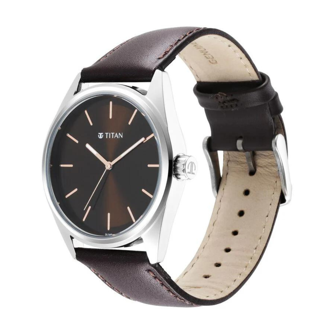 Buy Titan Men's 1596SL01 Edge Analog Display Quartz Brown Watch Online at  desertcartINDIA