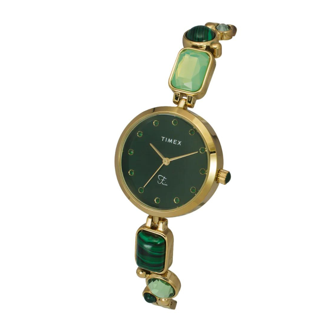 Timex Women Green Round Analog Dial Watch- TWEL17801