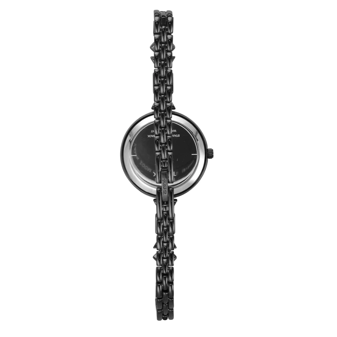 Timex Fria Women Black Dial Round Analog Brass Watch TWEL18303