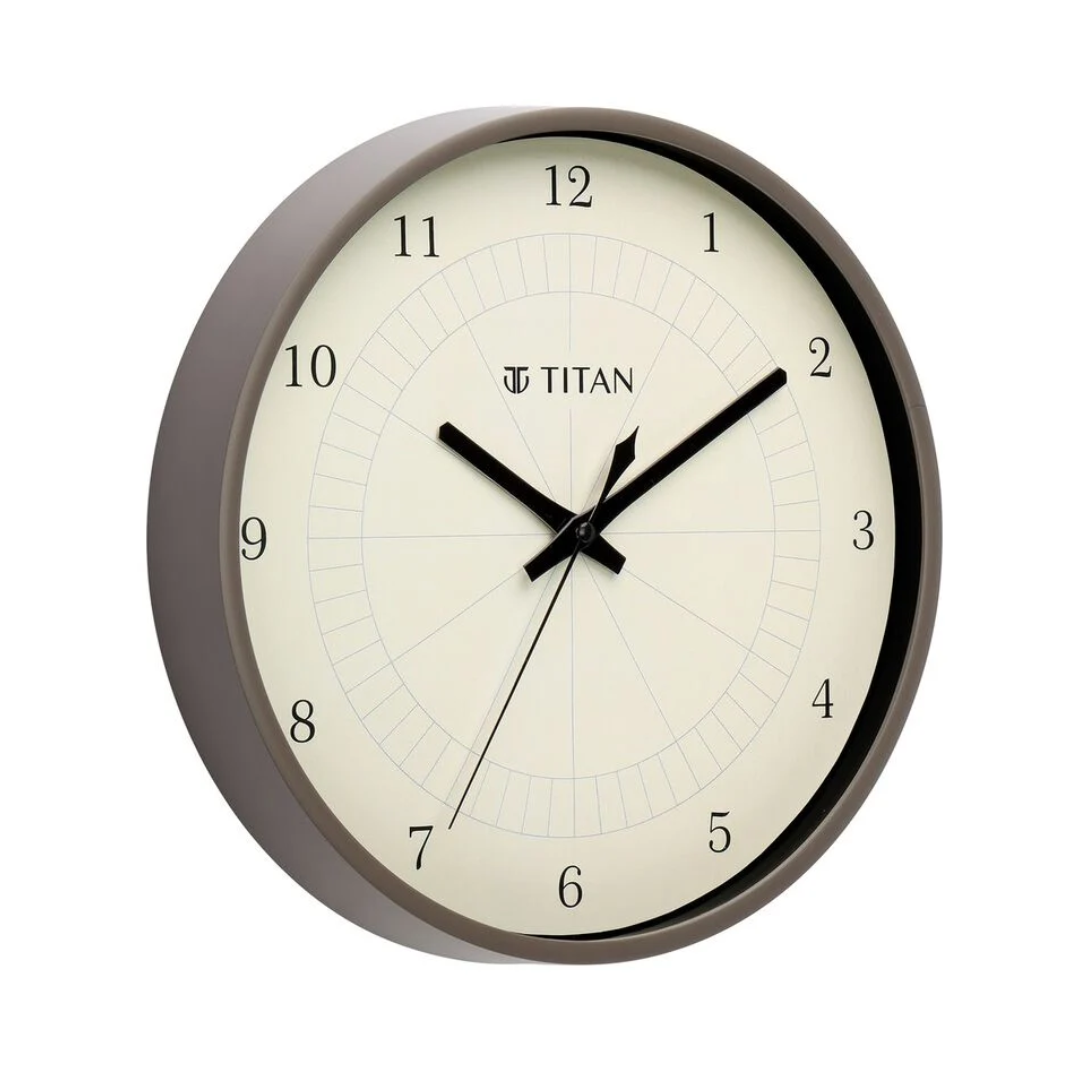 Titan Classic Wall Clock Quartz Analog Grey Dial Wall Clock W0043PA03A