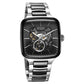 Titan Ceramic Fusion Skeleton Automatic Rich Black Dial Steel & Ceramic Strap Watch For Men 90175KD01