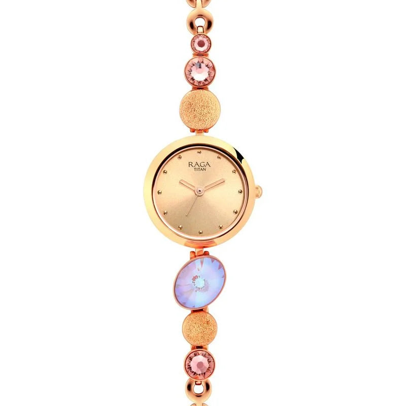 Raga Women's Charm: Elegant Mother of Pearl Dial with Ornate Strap Watch NS2606WM08 / 2606WM08