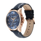 Titan Classic Chrono Blue Dial Leather Watch for Men 90169WL01