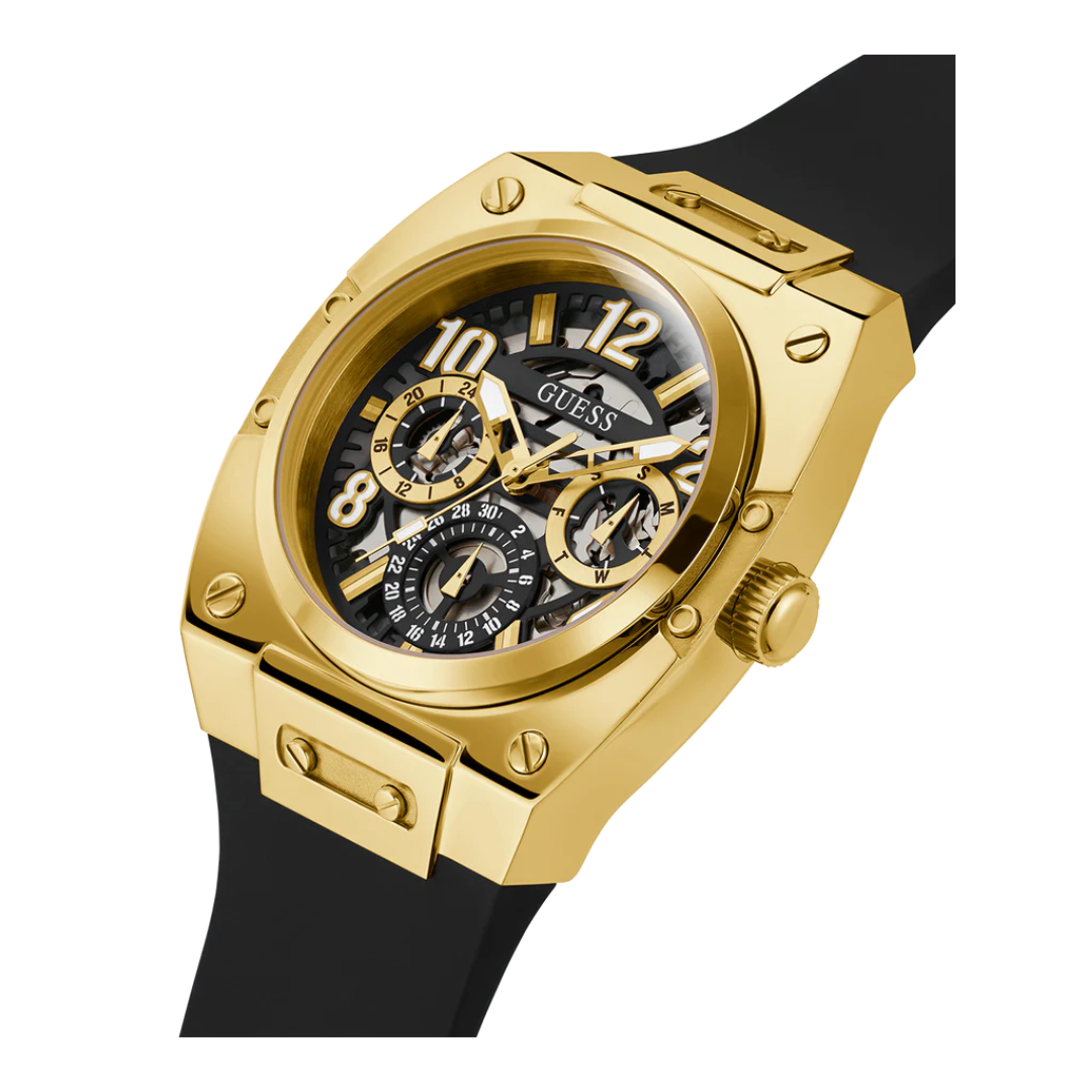 Guess Men's Black Gold Tone Multi-function Watch GW0569G2 – Krishna Watch