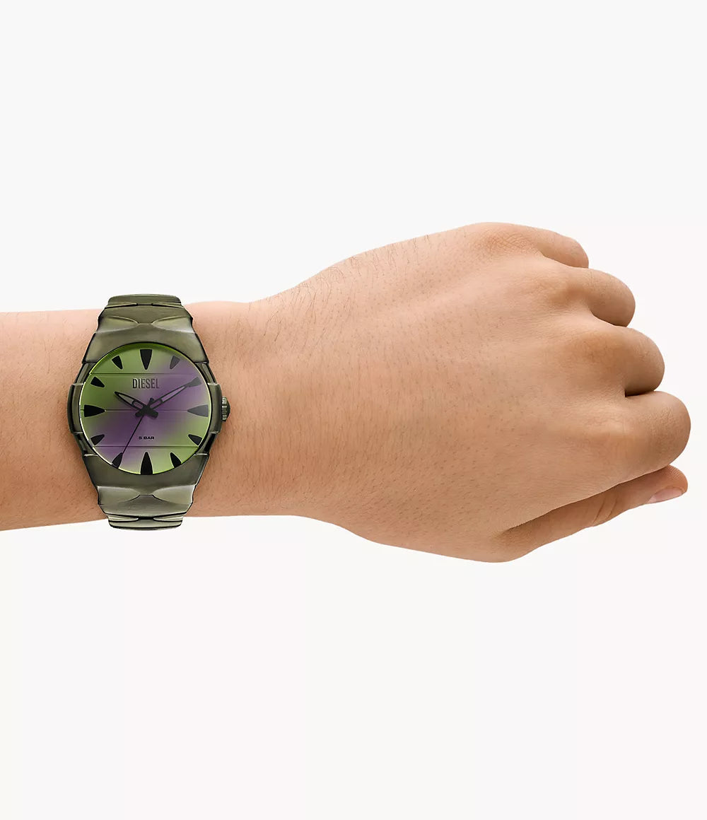 Diesel D-Sruptor Three-Hand Green Stainless Steel Watch DZ2215