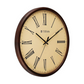 Classic Brown Colour Wooden Wall Clock with Roman Numerals and Silent Sweep - 40 cm x 40 cm (Large)  W0065WA01