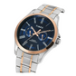 Timex Men Analaog Blue Round Brass Dial Watch- TW000X131