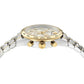 Versace V-Code Chrono Silver Dial Two-Tone Stainless Steel Bracelet Watch 41mm - VE0CA0224