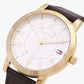 TOMMY HILFIGER Analogue Watch with Leather Strap TH1791751W / NETH1791751