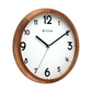 Classic Brown Colour Wooden Wall Clock with White Dial and Silent Sweep - 30 cm x 30 cm (Medium) W0064WA01