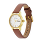 Titan Lagan White Dial Analog with Day and Date Leather Strap Watch for Women 2656YL01