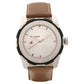 SILVER DIAL BROWN LEATHER STRAP WATCH 3099SL01