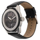 BLACK DIAL BLACK LEATHER STRAP WATCH 3099SL02