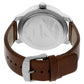 Fastrack Quartz Analog White Dial Leather Strap Watch for Guys ns3120sl01 / 3120sl01