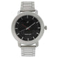 BLACK DIAL SILVER STAINLESS STEEL STRAP WATCH 3121SM02