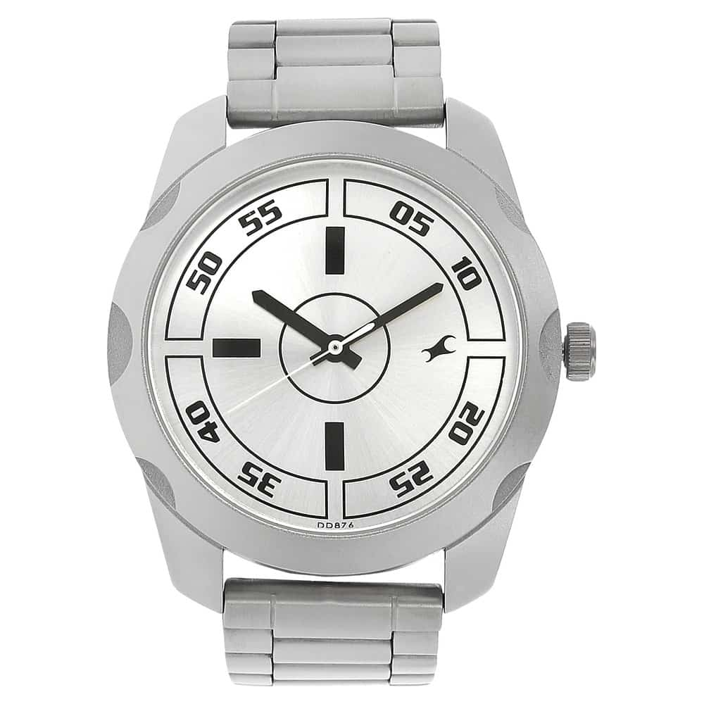 SILVER DIAL SILVER STAINLESS STEEL STRAP WATCH 3123SM02