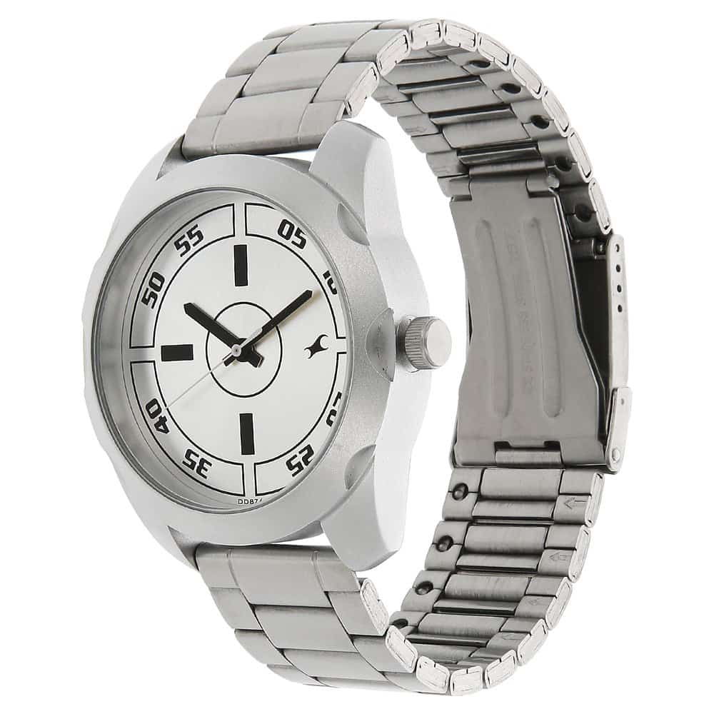 SILVER DIAL SILVER STAINLESS STEEL STRAP WATCH 3123SM02