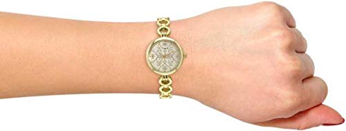 TIMEX CLASSICS WOMEN'S CHAMPAGNE DIAL ROUND CASE 3 HANDS FUNCTION WATCH -TWEL11414