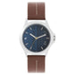 Fastrack Quartz Analog Blue Dial Leather Strap Watch for Guys 3220sl01