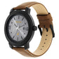 Fastrack Bare Basics Quartz Analog with Date Grey Dial Leather Strap Watch for Guys NS3246NL01