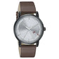 Fastrack Style Up Silver Dial Leather Strap Watch for Guys 3278nl01