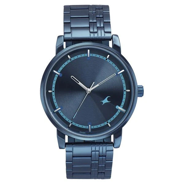 Fastrack Style Up Blue Dial Stainless Steel Strap Watch for Guys 3278qm01