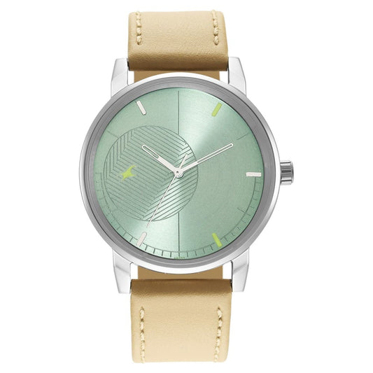 STUNNERS 3.0 GREEN DIAL LEATHER STRAP WATCH 3278SL02