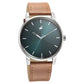 Fastrack Stunners Green Dial Leather Strap Watch for Guys 3278sl03