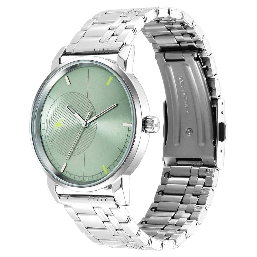 Fastrack STUNNERS 3.0 GREEN DIAL METAL STRAP WATCH 3278SM01