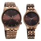 Fastrack Mixmatched Quartz Analog Brown Dial With Brown Metal Strap Watch For Couple 33056296qm02p