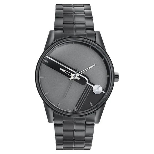 Fastrack Stunners Quartz Analog Grey Dial Stainless Steel Strap Watch for Guys 3305nm02