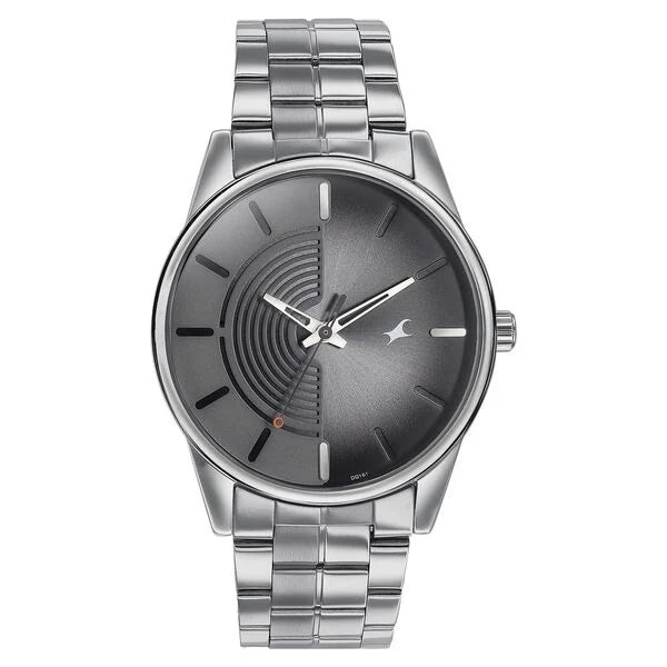 Fastrack Stunners Quartz Analog Grey Dial Stainless Steel Strap Watch for Guys 3305sm02