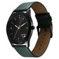 Fastrack Stunners Quartz Analog Black Dial Green Leather Strap Watch For Guys 3317nl01