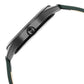 Fastrack Stunners Quartz Analog Black Dial Green Leather Strap Watch For Guys 3317nl01