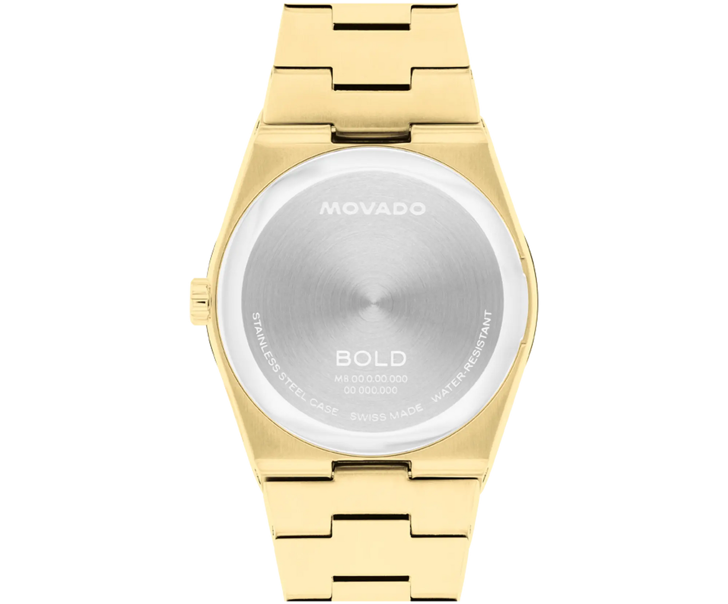 Movado Ladies' BOLD Quest Yellow IP White Dial 35mm Watch 3601187