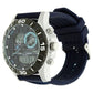 Fastrack Quartz Analog Digital Grey Dial Silicone Strap Watch for Guys NR38035SP02