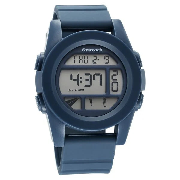 Fastrack StreetStyle Digital Blue Dial Blue Silicone Strap Watch For Guys 38120pp03