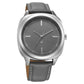 Fastrack Stunners X Quartz Analog Grey Dial Leather Strap Watch For Guys 38161sl01