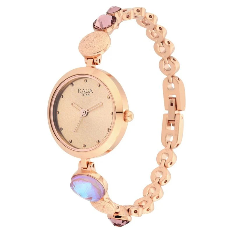 Raga Women's Charm: Elegant Mother of Pearl Dial with Ornate Strap Watch NS2606WM08 / 2606WM08