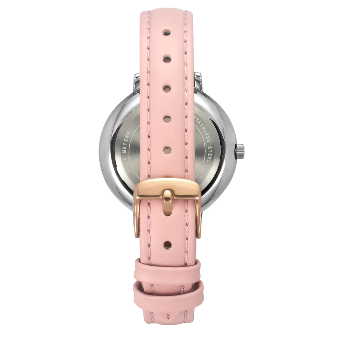 Timex Fashion Women's Pink Dial Round Case 3 Hands Function Watch -TWEL14707