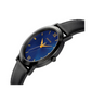 Beyond Gold Blue Dial Leather Strap Watch NP77108NL01W