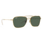 RAY-BAN Reverse Collection Arista  Gold Frame Green Lens Square Sunglasses 0RBR0102S001 VR58 / 0RB0102S001/VR58