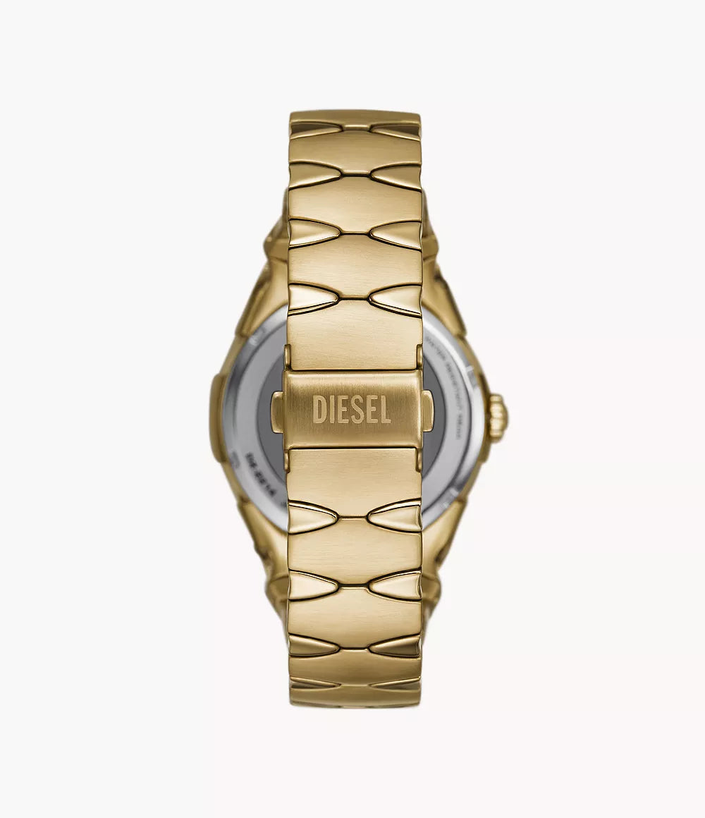 Diesel D-Sruptor Three-Hand Gold-Tone Stainless Steel Watch DZ2214