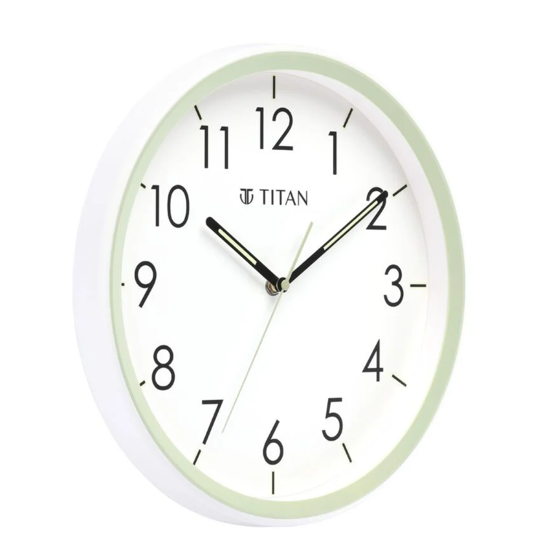 Titan 32.5 cm White-Lume Wall Clock: Stylish Nighttime Illumination W0055PA01